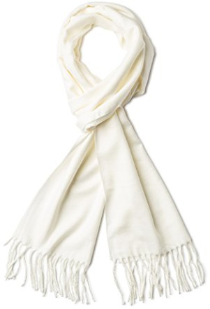 VERONZ Super Soft Luxurious Classic Cashmere Feel Winter Scarf (White)