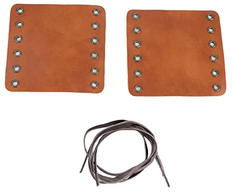 Suuonee Motorrad Lenkergriffüberzüge, 2 STÜCKE Motorrad Leder Lenkergriffüberzüge Motorrad Modifikation Zubehör[braun]