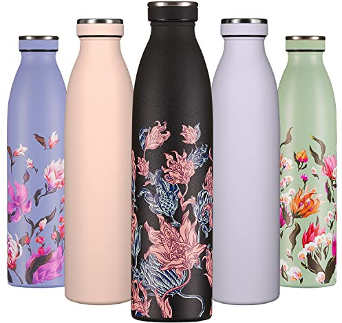 B2DO Trinkflasche Edelstahl 750ml Orientalisches Glühen | Wiederverwendbare Vakuum Metall Thermoskanne Wasserflasche | Auslaufsichere isolierte Thermosflasche|BPA-freie Isolierflasche für Sport,Office