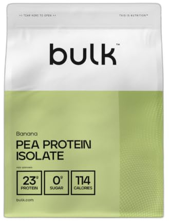 Bulk Proteína de Guisante Aislada, Plátano, 2.5kg | Batido de proteínas veganas, 83 Dosis