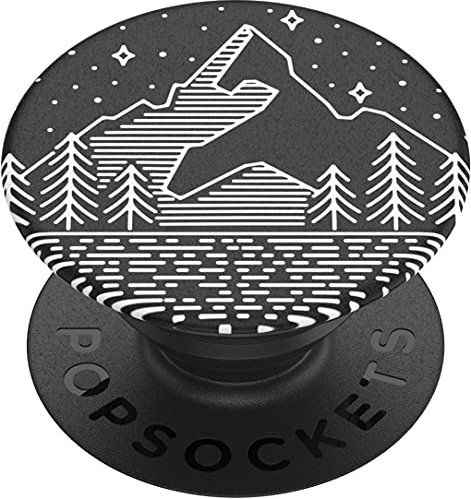 PopSockets Poignée de téléphone avec béquille Extensible, Nature PopGrip – Peak Relief