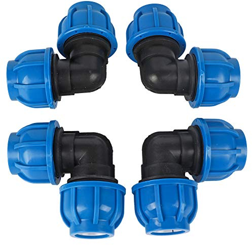 4 Pièces Raccord Tuyau Coudé 32mm en Plastique PE Compatible PPR PE PVC pour Conduites d'Eau Installation Rapide pour Bricoleurs et Professionnels