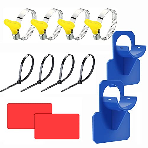 WANGCL Lot de 2 supports de tuyau de piscine hors sol avec ruban adhésif et attache de câble pour éviter l'affaissement des tuyaux (bleu)