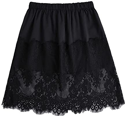LoudSung - Estensore per camicia, da donna, regolabile, con orlo inferiore, mezza lunghezza, sottogonna mini, sottoveste regolabile per donne e ragazze, 48