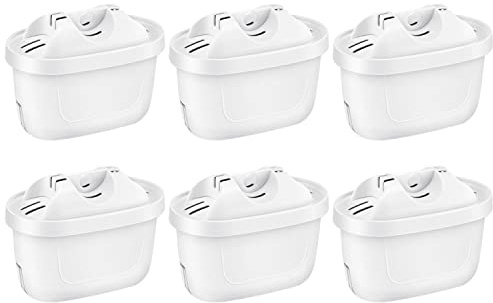 6 Pack of Water Filter Cartridges Compatible with Brita Maxtra+, Brita Style, Mavea Elemaris XL Water Tank