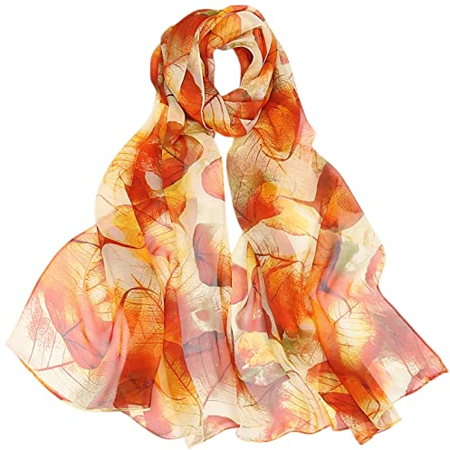 FAIRYGATE Chiffon Schal Damen Seidenweich und Federleicht Eleganter Halstuch Damen Schal Tuch Damen Pflegeleichtes Schaltuch Damenschal A4114