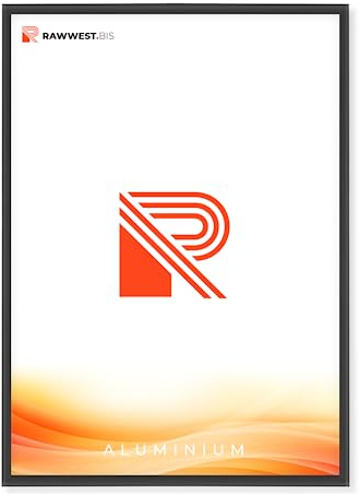 RAWWEST.BIS Alu Bilderrahmen - 28x35 cm Plakatrahmen Alurahmen mit Plexi Rahmen aus Aluminium für Bilder Poster Fotos und für Puzze Posterrahmen - Fotorahmen, Anthrazit