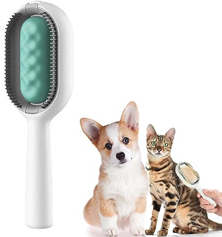 BSITSSS Tierhaarentfernungskamm mit Wassertank, Katzenbürste mit Wasser für Lose Unterwolle für Hunde und Katzen, Tierhaarentferner mit Wassertank Ideal Für Massage, Pflege Und Haarentfernung