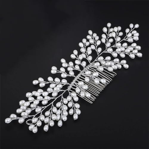 Brautschmuck, Perlen-Haarkamm, Party-Stirnband, Damen, Hochzeit, Haarschmuck, Gold-Kopfschmuck, Tiaras, Roségold