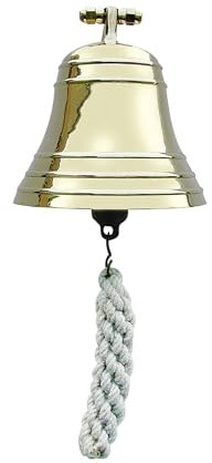 NKlaus Campana de barco de latón, 12,5 cm, estilo retro, decoración náutica, elegancia oceánica 16081
