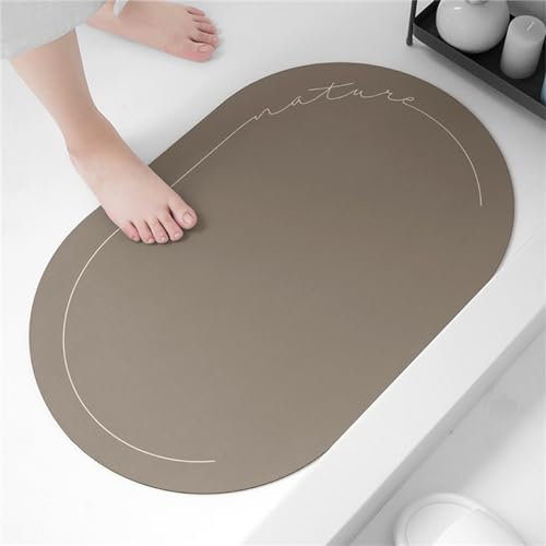 Ölgemälde-Badematte, schnell trocknend, rutschfeste Badezimmermatte für Dusche, weicher Steinteppich, waschbar, schnell trocknend, Badematte für Badezimmerboden