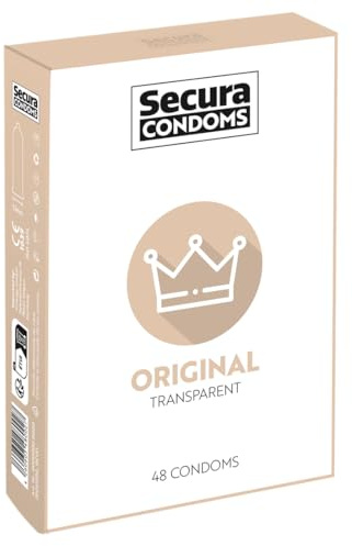 Secura Original 48er kondome - 48 transparente Präservative zur Verhütung ohne Hormone für Männer