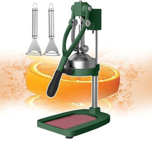 forplubossmmp Exprimidores Manuales Comerciales De Cítricos, Exprimidor Manual De Naranjas con Base Grande Y Base con Ventosa para Uso Doméstico, Reuniones Familiares, Bares De Jugos, Teterías,Green