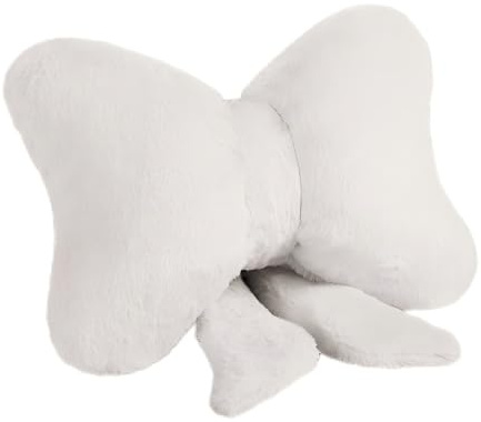 MASINIES Bow Pillow Bow Throw Pillow Bow Shaped Cushion Decorative Furry Bow Pillows for Couch Bed Office Home Car (#3)