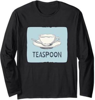 Costume de cuillère à café amusant pour les amateurs de thé et de cuillère Manche Longue