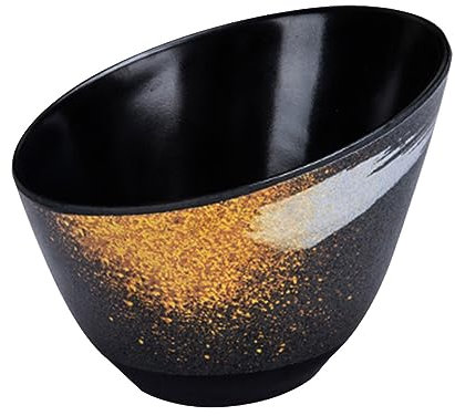 KICHOUSE Seau de légumes de champignons bol de légumes bol de service alimentaire portion plateau de Salade Bols de service saladiers inclinés Black