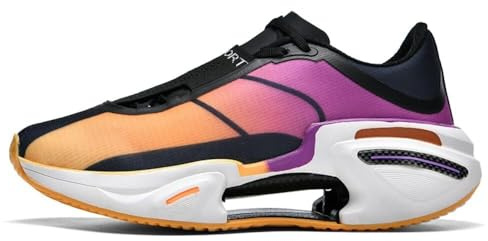 Solastride Le Scarpe da Basket da Uomo Sono Scarpe Sportive Casual da Corsa Leggere, Traspiranti, ad Alta Elasticità e ammortizzanti.(Orange Black,41 EU)