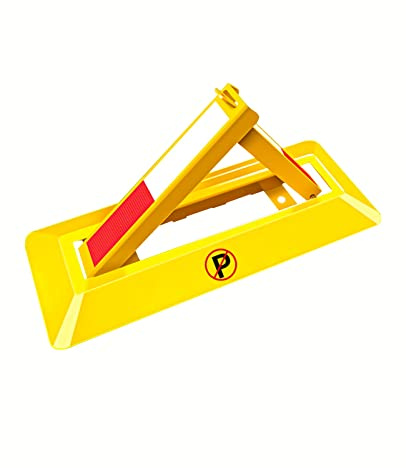 Bloqueador de estacionamiento Barrera de estacionamiento con candado, bloqueo de suelo, poste de estacionamiento, anticolisión, antipalanca(C)