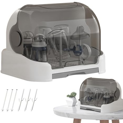 Babyflaschen Aufbewahrung, Aufbewahrungsbox Mit Deckel Für Flaschen, Staubdichte Behälter für Milchpumpen Küche Vorratsschrank Arbeitsplatte Badezimmer Schlafzimmer Büro Kita Zuhause Schrank