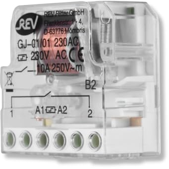 REV Taster - Schließkontakt, 230V, 10A, grau | Stromstoßschalter für beliebig viele Taster