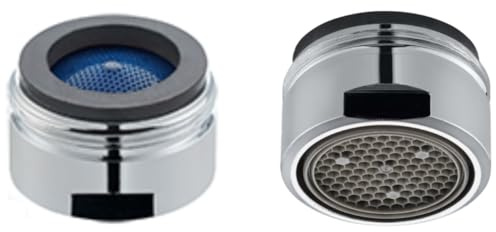 Schläfer 1001016 | 2Stk- Universal-Strahlregler Anti-Kalk M24, Wasserhahn Luftsprudler M24x1 Kompatibel mit Perlator Neoperl, Jet Breaker, Soft Jet Cases klasse B 23lit/min Mischdüse für Armaturen.