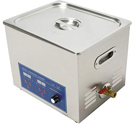 CGOLDENWALL Hohe Qualität 120 kHz Hohe Frequenz Multifunktional Edelstahl Digital Ultraschall-Reiniger 10L/14L/20L/30L mit Ein Korb (10L)