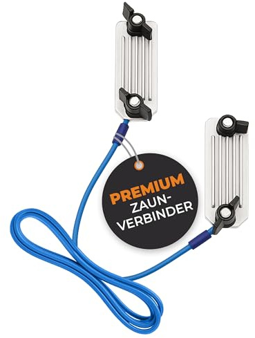 Ellofence Weidezaun Verbinder | Zuanverbinder für Weideband | Verbindungskabel mit Edelstahlkontakt für zuverlässigen Stromfluss im Elektrozaun | Für Reparaturen und Zaunerweiterungen