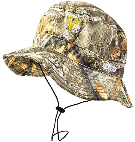 BUILTCOOL Herren Camo Bucket Hat - Boonie Cap für Angeln, Jagd, Camping, Kajak, Camouflage, Einheitsgröße