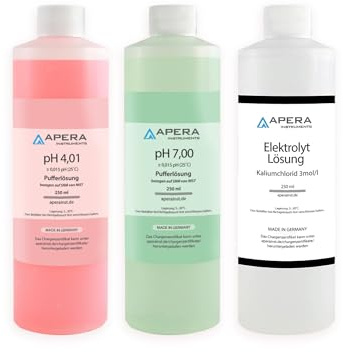 Apera Instruments pH Puffer 4.01/7.00 + Solution KCl 250 ml 1