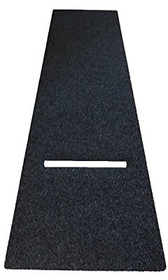 DSX XXL Profi Dart Teppich Set Startline Flex 3m x 1m, Dartteppich/Dartmatte schwarz/grau meliert mit Abwurflinie Oche #444535