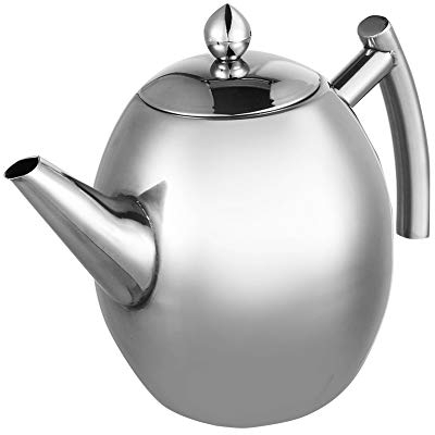 Tetera de acero inoxidable Tetera de té con filtro, Tetera de té Café Tetera de acero inoxidable duradera para restaurante de oficina en casa(1.5L)