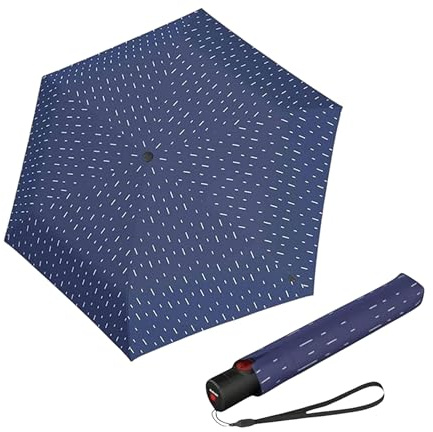 Knirps U.200 Ultra Light Duomatic Automatic Open Rain Umbrella - Compact Windproof Travel Umbrella for Adults - 97cm Diameter Retractable With Carrying Case