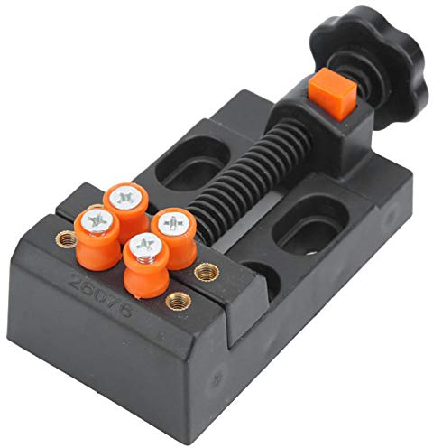 WNSC Morsa a Macchina, Morsetto per Intaglio Piatto Morsa per Trapano a Colonna Portatile in Lega di Alluminio, Strumento per Intaglio Nero Creazione di Gioielli per Officina