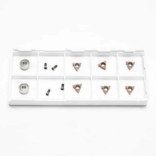 Rundwinkel-Einsatz-Set aus Wolframlegierung für Anfasmaschinen, ideal zum Anfasen, Entgraten auf Stahl und anderen Metallen (Rundschneider-Set)