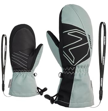 Ziener Kinder LAVALINO Ski-Fäustling/Wintersport | wasserdicht, extra warm, Wolle, Gray Seal Ripstop, 6
