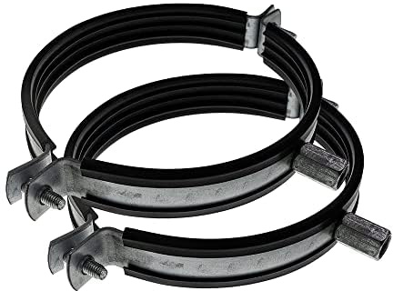 Vent Systems Ø100mm 2 Stücke Rohrschelle für alle Arten der Belüftung, runde gerade Kanäle an Wand oder Decke anschließen. mit Gummi zur Geräuschunterdrückung