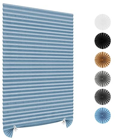 Stick On Blinds for Windows - No Drill, Instant Temporary Blinds with Light Filtering Shade, Privacy Protection for Bedroom, Kitchen, Bathroom - Easy Fit with 2 Clips