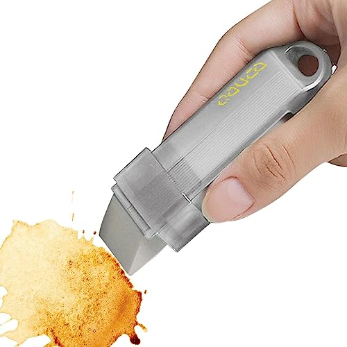 Teksome Borrador de cal de goma – Borrador de manchas de acero inoxidable, borrador de cal, removedor de óxido de vidrio de baño, para eliminación de manchas y marcas, 1/3 piezas