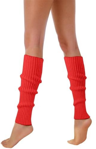 Beinwärmer für Erwachsene, Unifarben, Einheitsgröße, Stulpen, Socken, Overknees, 80er Jahre, Kostüm, Karneval, Mottoparty