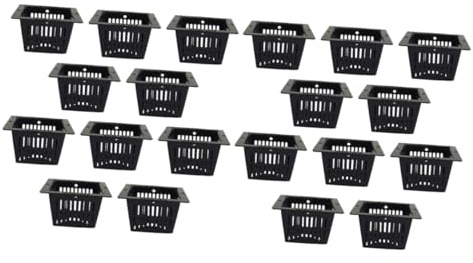 INOOMP 20 STK Kulturtopf Ohne Erde Quadratischer Pflanzer Hirschgeweih Wandhaken Mesh-gartennetz Eimer Korb Netzbecher Für Hydrokulturen Mesh-baumwolltopf Kindergarten Pflanzennetz Blumen