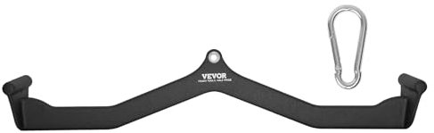 VEVOR LAT Pulldown Attachment, Cable Machine Rowing V-bar Attachment, Tricep Pull Down Bar, Back Strength Training Rubber Coated Handle Grip, Bicep Curl Tricep Lat Pulldown Bar for Home Gym Fitness