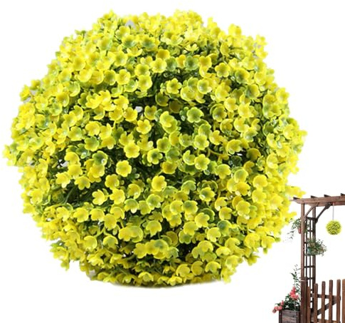 Palla topiaria per esterni, erbosa in legno di bosso vivace, palline decorative per matrimoni e decorazioni per la casa, giardino e cortile