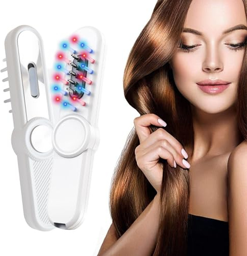 Scalp Massaging Brush, 3 in 1 Scalp Massager Hair Growth, Hair Oil Applicator with Cordless Red Light, Electric Scalp Massagers, Head Vibration Massage Comb with USB Rechargeable