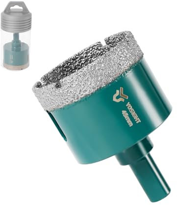 1-3/4 Inch Diamond Hole Saw - 45 mm Triangle Shank Diamond Core Drill Bit for Cordless Drill & Drill Press, Dry/Wet Hole Opener, Ideal for Tile Granite Marble Glass Ceramic Brick Stone
