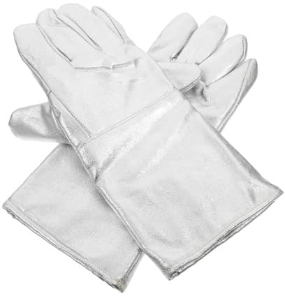 Hohopeti Hitzebeständige Feuerfeste Isolierte Handschuhe 2 Stück Hitzebeständige Handschuhe Zum Kochen Backen Schweißen