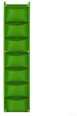 Uso efficiente dello spazio verticale Flower Grow Bag con sette comode tasche (verde)