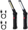 Tolesum Lampe de Travail, Rechargeable COB Baladeuse LED Ultra Lumineuse avec Base Magnétique, 5 Modes, pour Garage, Camping, d'urgence, etc - 2 Pièces - Type C Port