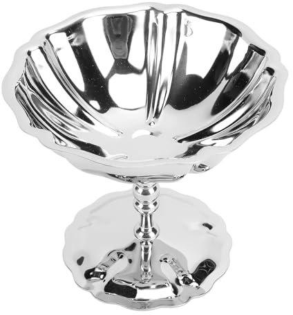 Copa de Helado de Acero Inoxidable de 200 Ml, Elegante e Impresionante, Adecuada para Decorar su Cocina, con Patrones, Ideales para Fiestas en Casa u Otras Reuniones Sociales