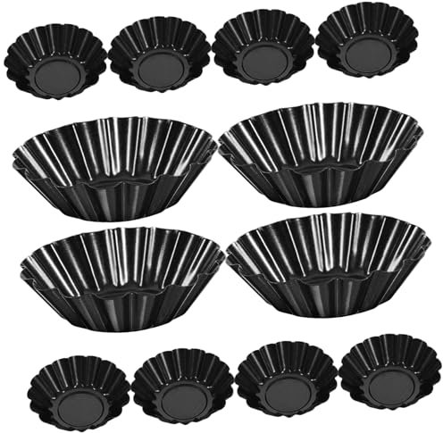 Mikinona 12piezas Moldes Tartas Desmontables Molde Reposteria Acero Al Antiadherente Para Bizcochos