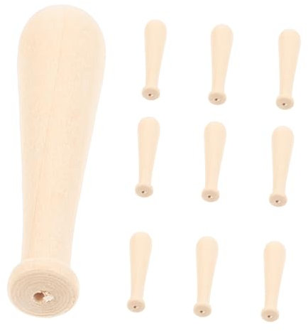 IMIKEYA 10 Stück Miniatur Baseballschläger aus Unbehandeltem Holz zum Bemalen Kreatives Selbstgemacht Bastelprojekt für Kinder und Familien Leichte Baseballspielzeug Deko für Sportparty